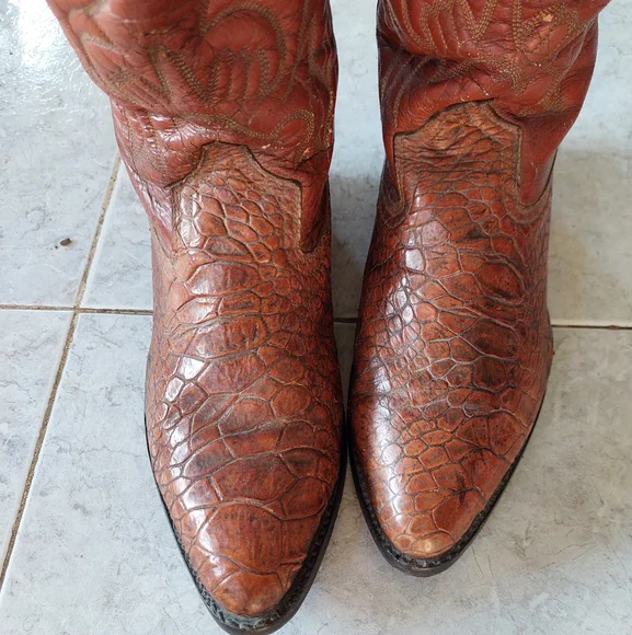 Pre Ban Sea Turtle Western Cowboy Boots - Picture 16 of 16